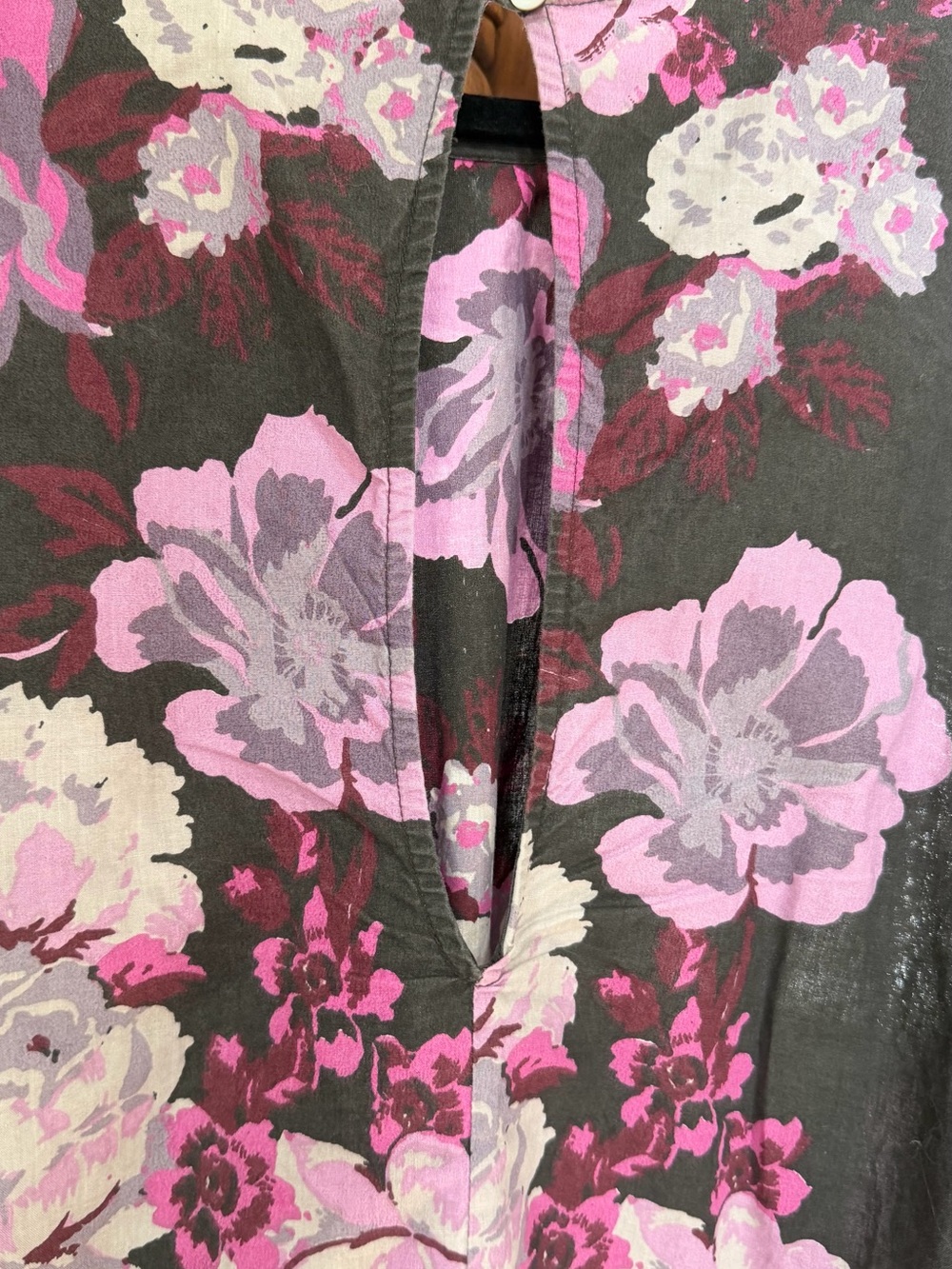 Free People Girls Floral Puff-Sleeve Dress in Pink and Gray - Picture 6 of 12